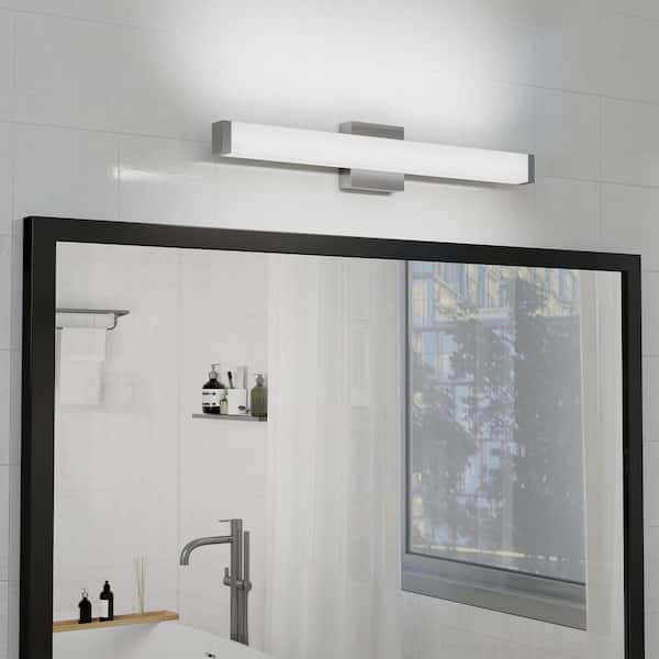 Modern 40.6 in. 1-Light Chrome LED Bathroom Vanity Light Bar