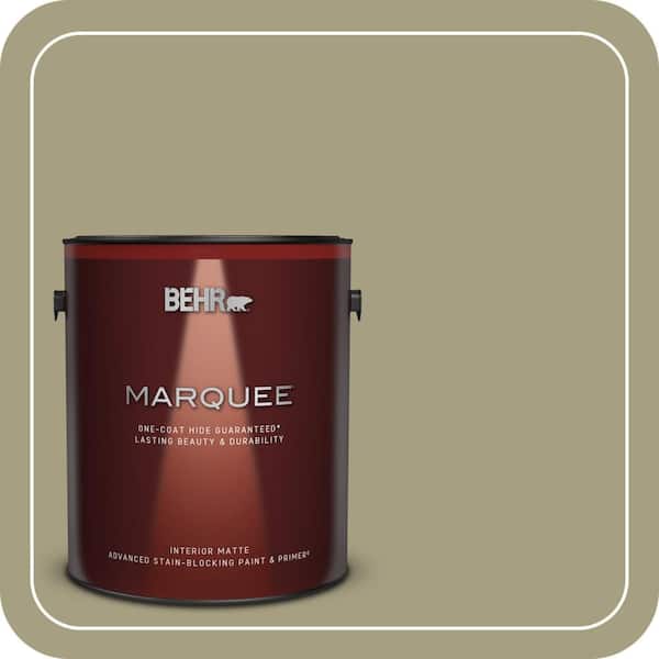 BEHR MARQUEE 1 gal. #PPU9-22 Cricket One-Coat Hide Matte Interior Paint & Primer