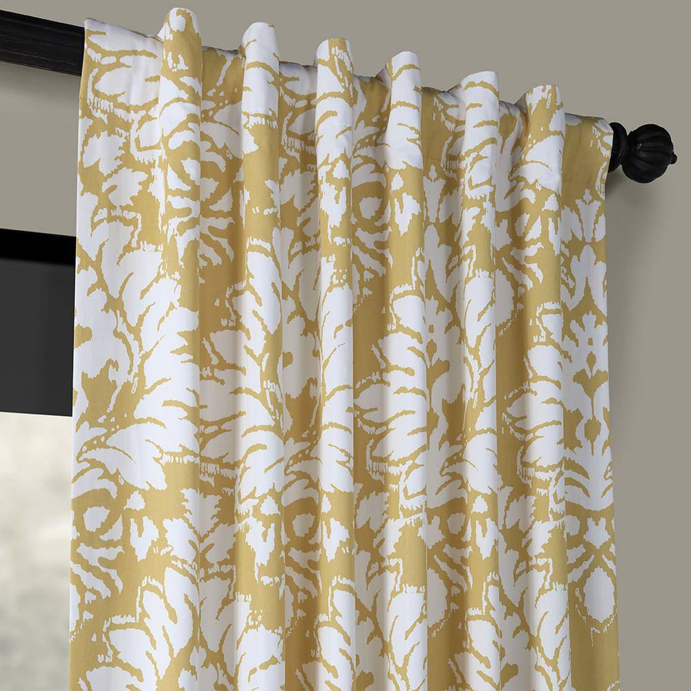 Lacuna Sun Yellow Cotton Room Darkening Curtain Panel