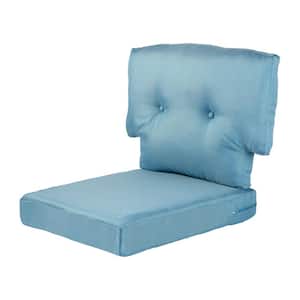 Charlottetown 23 in. x 26 in. 2-Piece Outdoor Deep Seat Replacement Cushion Set in Blue