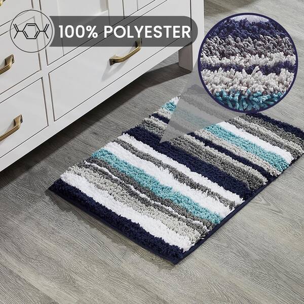 Blue and deals brown bath rugs