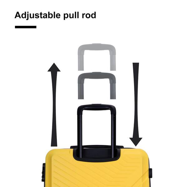 Aoibox New Hardshell Luggage Set in Yellow 3-Piece Lightweight