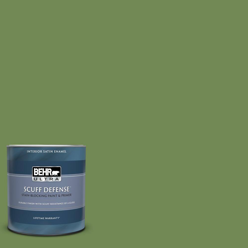 BEHR ULTRA 1 qt. M3706 Snip of Parsley Extra Durable Satin Enamel