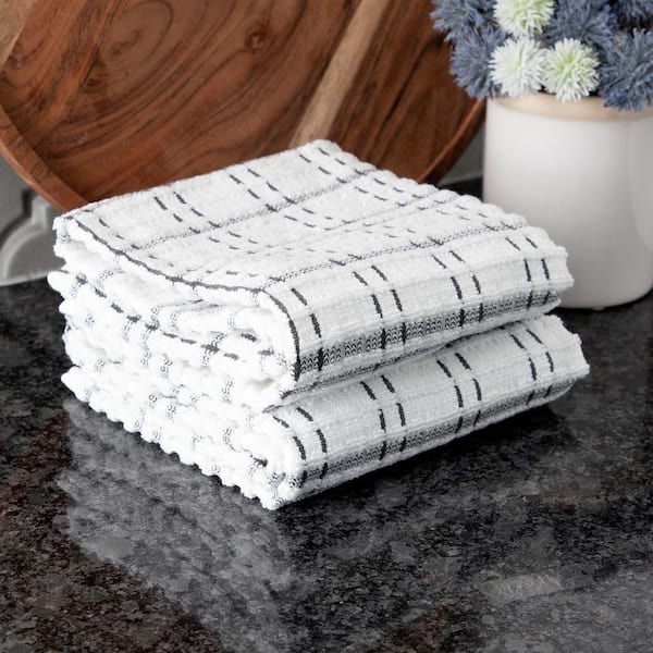 2pk Cotton Big Waffle Kitchen Towels Gray - Threshold™