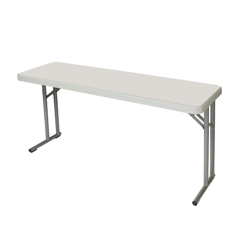 Gray 60" Lightweight Folding Seminar Table with Steel Frame