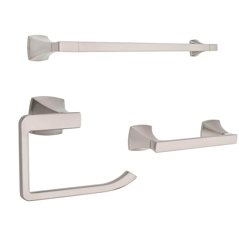 Pfister Venturi 24 in. Towel Bar, Double Post Toilet Paper Holder and