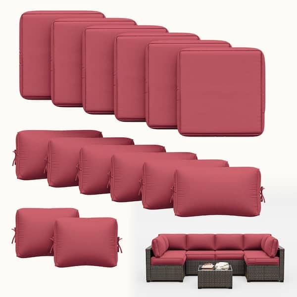26 in. x 26 in. x 5 in. (14-Piece) Deep Seat Outdoor Sectional