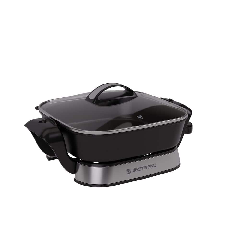 West Bend 11 sq. in. 4.2 Quart Electric Skillet with Foldable Base