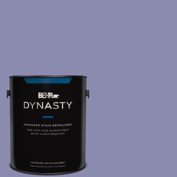 BEHR DYNASTY 1 gal. M550 5 Violet Aura One Coat Hide Satin Enamel