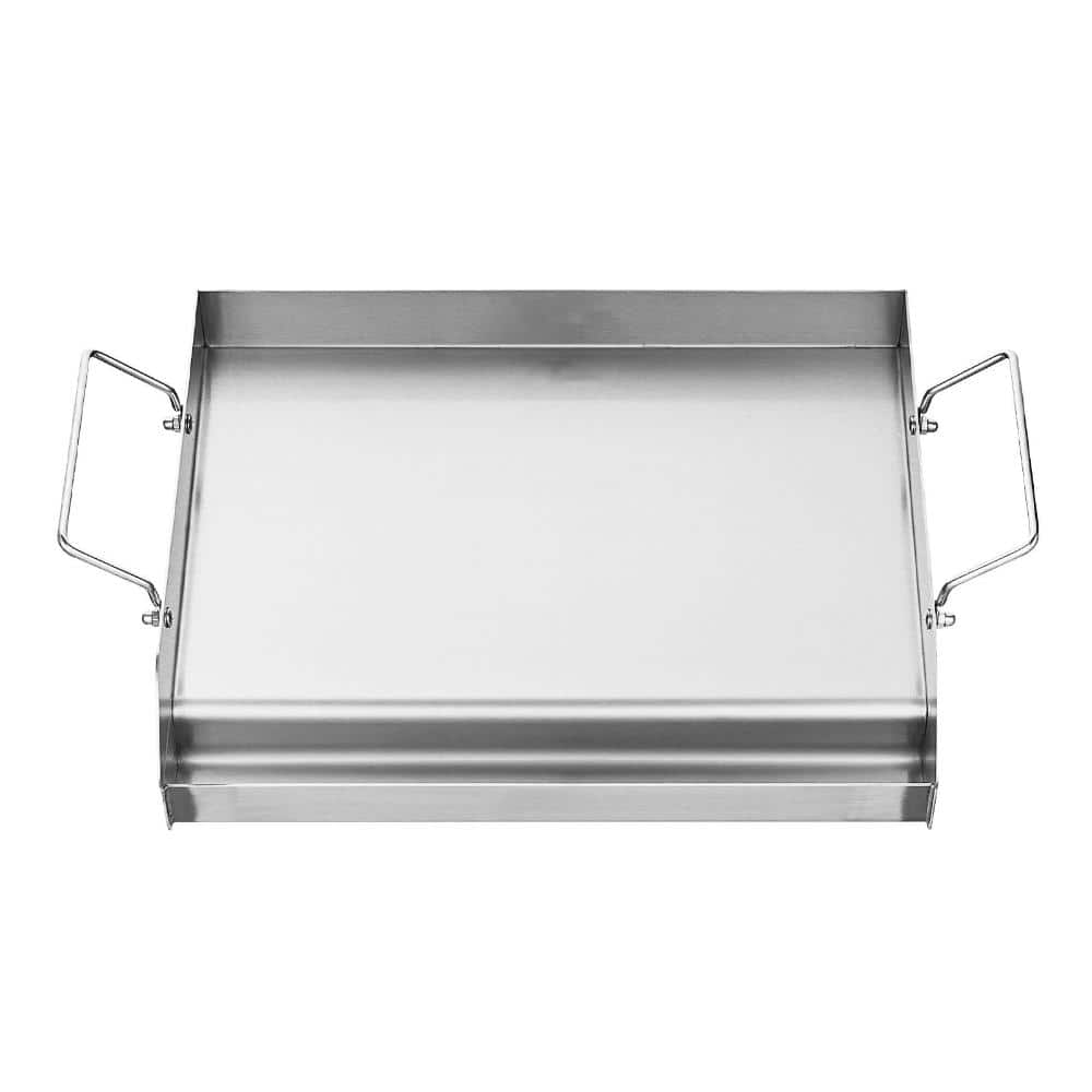 17 x 13 in. Stainless Steel Griddle Plate with Handles for Gas Grill, Flat Top Teppanyaki, Outdoor Cooking price history on PriceWatchPro