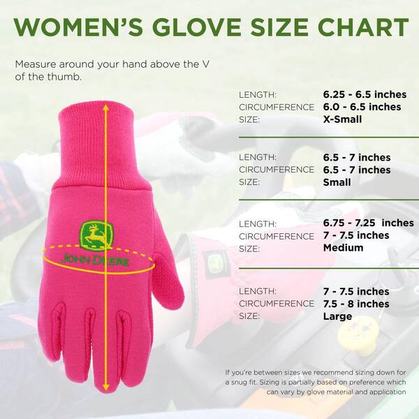 John Deere Ladies Large Leather Gloves with Spandex Back JD00016