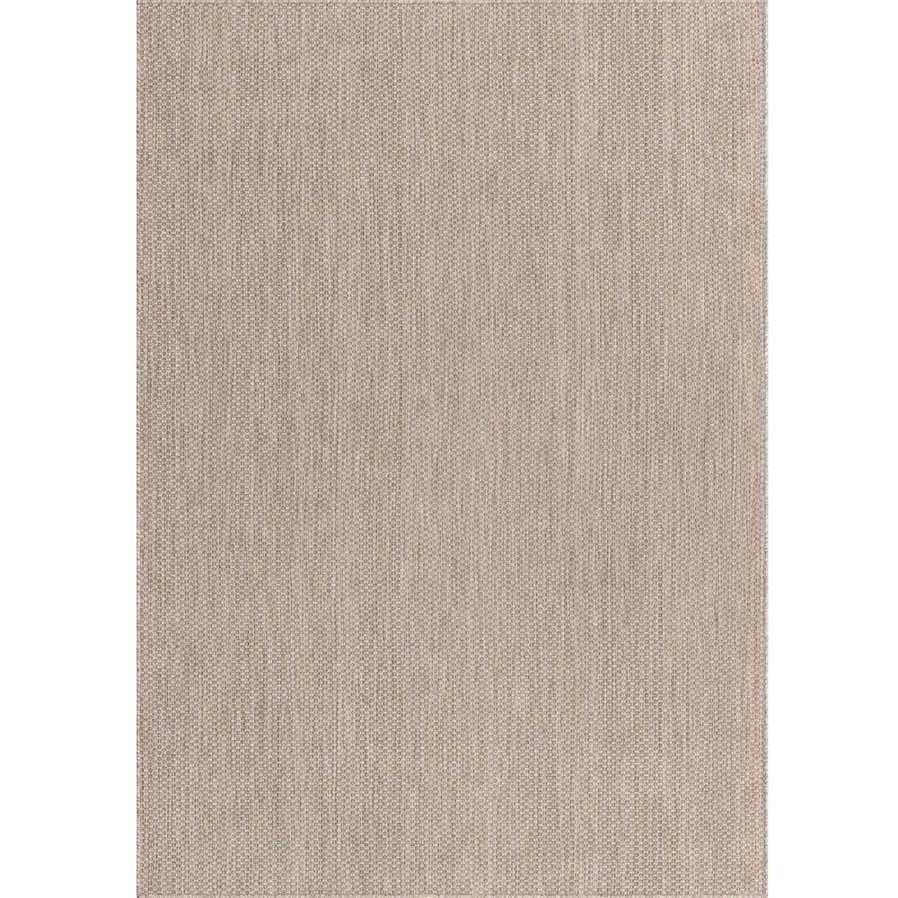 Beige Polypropylene 5 ft. x 8 ft. Solid Indoor/Outdoor Area Rug