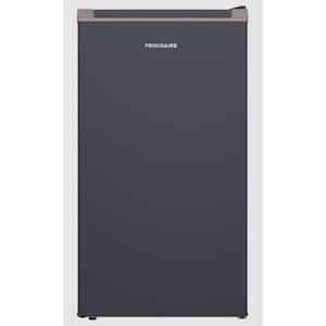 3.2 cu. ft. Sleek Mini Refrigerator in Gray with Recessed Handle and Reversible Door