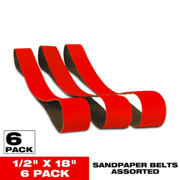 1/2 in. x 18 in. Assorted File Sanding Belt