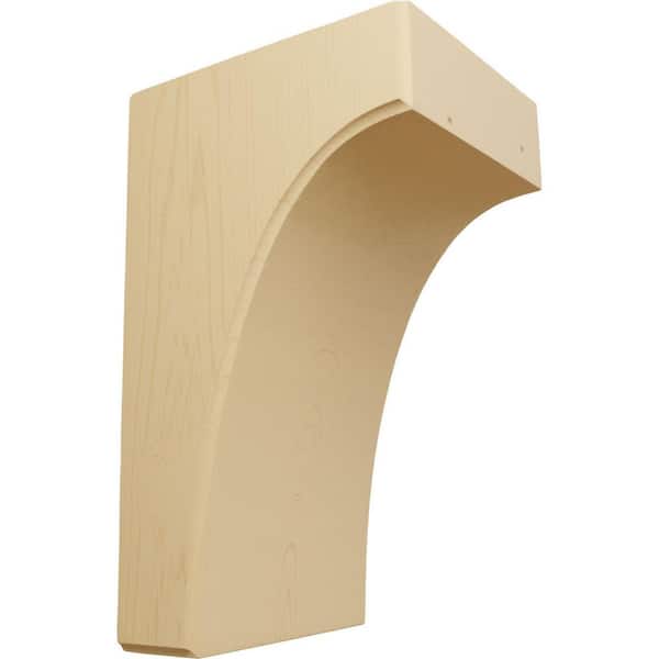 Ekena Millwork 6 in. x 5-1/2 in. x 10 in. Unfinished Alder Clarksville Corbel