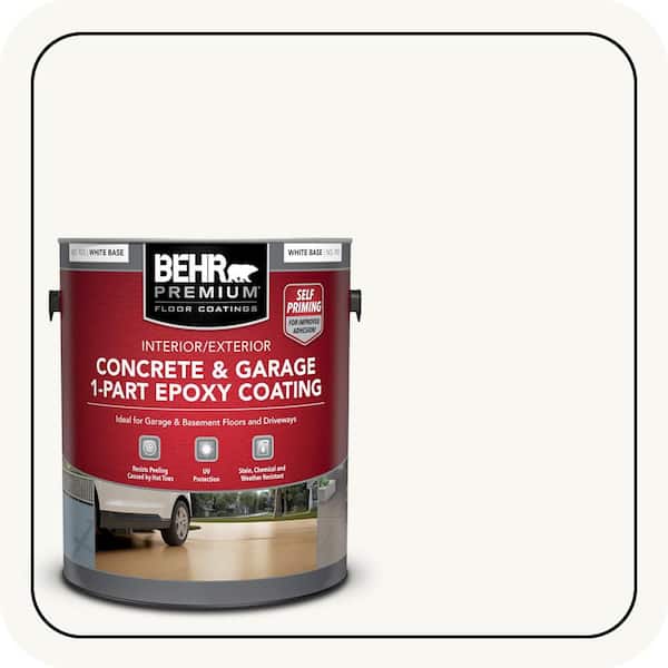 1 gal. White Self-Priming 1-Part Epoxy Satin Interior/Exterior Concrete and Garage Floor Paint