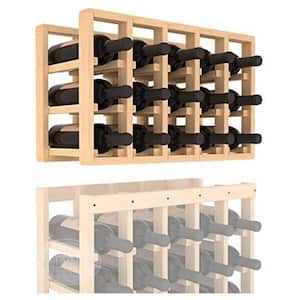Insta Cellar, 15-Bottle Display, 5 Column Standard Extender Rack, Unstained Pine without Clear Coat, Wine Rack