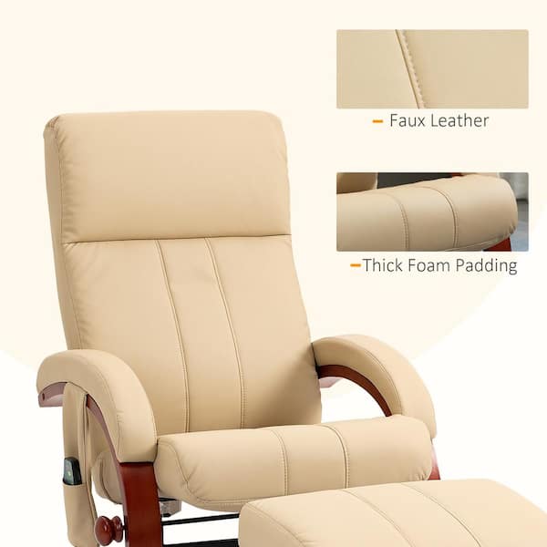 Electric vibrating reclining massage chair with ottoman cheap ebern designs upholstery