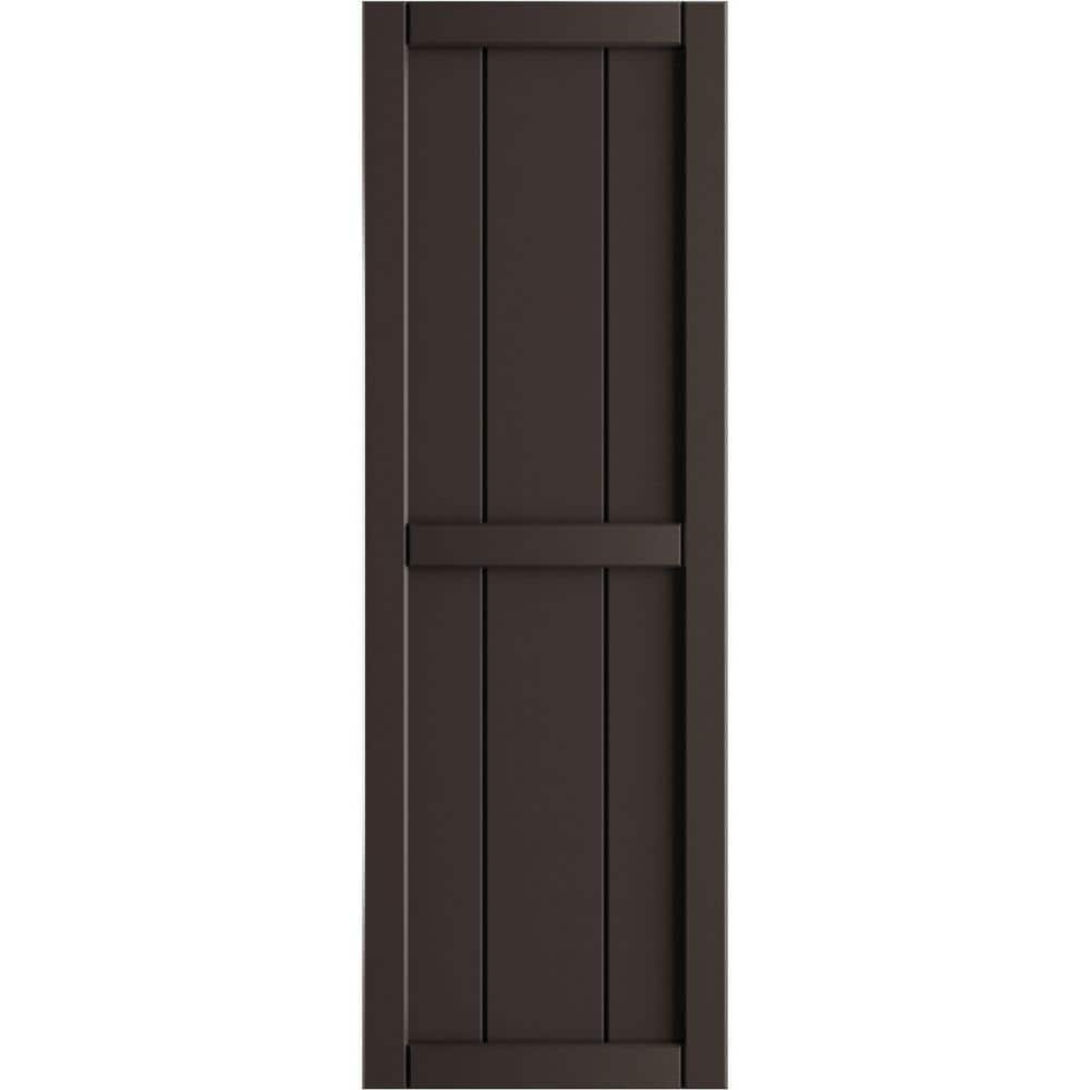 10-3/4 in. x 78 in. True Fit PVC 2-Board Framed Board and Batten Shutters in Raisin Brown (Per Pair) price history on PriceWatchPro