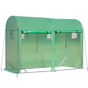 36 in. W x 120 in. D x 84 in. H Tunnel Greenhouse Outdoor Walk-In Hot House
