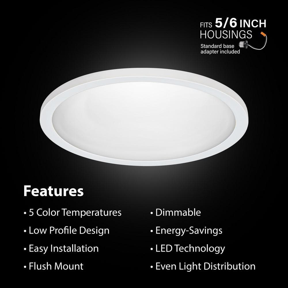 Feit 7.5 Inch White Aluminum LED Retrofit Recessed Lighting