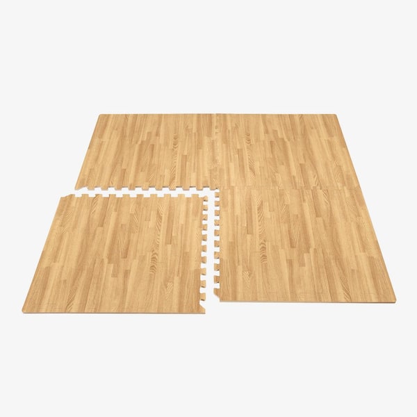 White Oak Printed Wood Grain 24 in. x 24 in. x 3/8 in. Interlocking EVA Foam Flooring Mat (24 sq. ft. / pack)