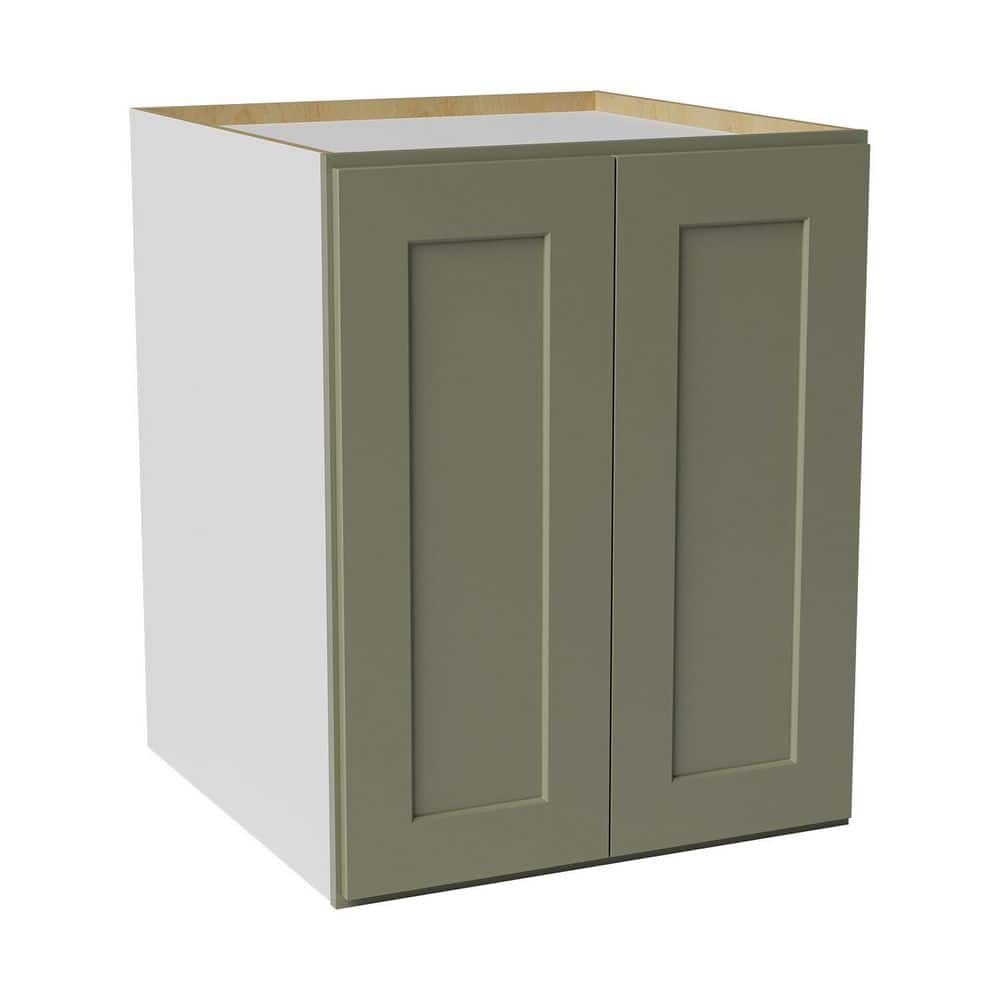 24 in. W x 24 in. D x 30 in. H Ready to Assemble Solid Wood Shaker Pantry Kitchen Cabinet in Sage Green price history on PriceWatchPro