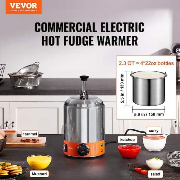 VEVOR Electric Cheese Dispenser with Pump 2.3 qt. Commercial Hot Fudge  Warmer Stainless Steel Heated Pump Dispenser DRNZBBXG25LY6YLESV1 - The Home  Depot