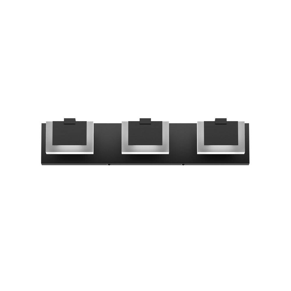 22in. 3-Light Black LED Bathroom Vanity Light with Dimmable 6000K Light price history on PriceWatchPro