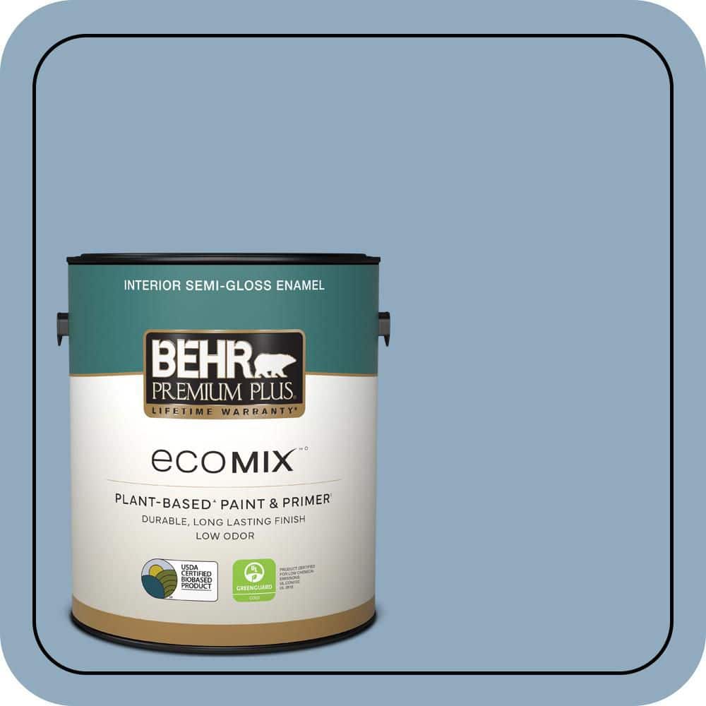 1 gal. #BIC-10 Cotton Denim Semi-Gloss Enamel EcoMix Plant-Based Interior Paint & Primer price history on PriceWatchPro
