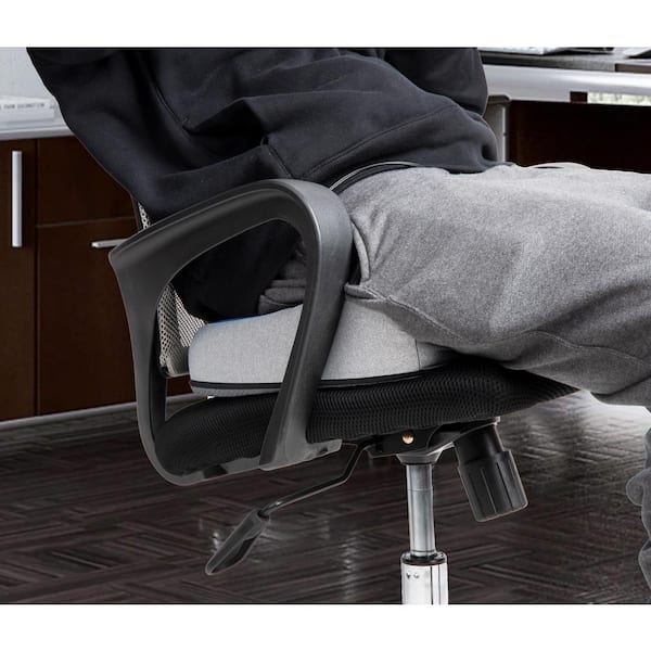 Office Chair Cushion Memory Foam Car Seat Height Booster Computer Desk  Lumbar UK
