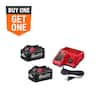Milwaukee M18 18-Volt Lithium-Ion High Output Starter Kit with Two 6.0 Ah Battery and Charger 48-59-1862S