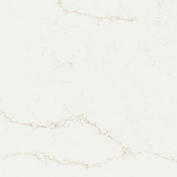 4 in. x 4 in. Quartz Countertop Sample in Calacatta Rusta