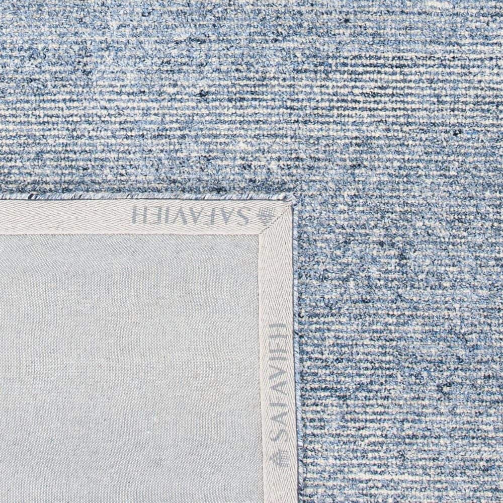 Handmade Blue Wool Square Tufted Accent Rug - 4'