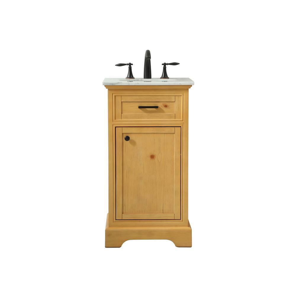 Simply Living 19 in. W x 19 in. D x 35 in. H Bath Vanity in Natural Wood wi
