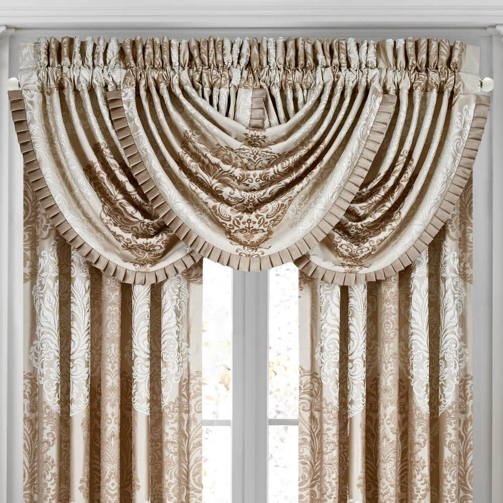 Lambert Gold Polyester Window Waterfall Valance 2141030WTRSW The Home   Gold Window Scarves Valances 2141030wtrsw 64 1000 