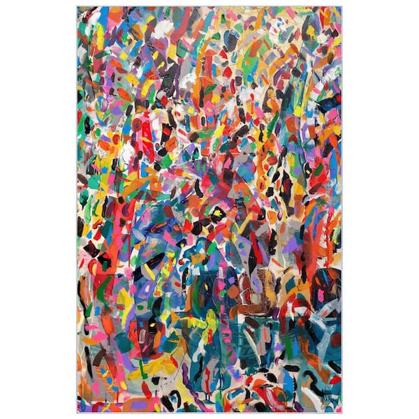 Empire Art Direct Multi-Colored 5 ft. x 8 ft. Meditations No. I Washable Abstrac Art Area Rug