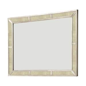 Medium Rectangle Gold Modern Mirror (38.88 in. H x 50 in. W)
