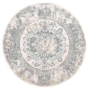 Jodee Silver 5 ft. Persian Round Rug