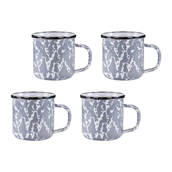 Sea Glass 12 oz. Enamelware Coffee Mug Set of 4