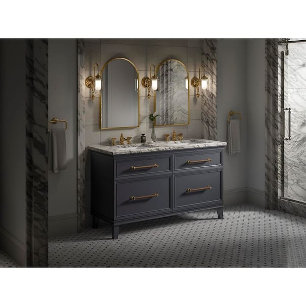KOHLER Artifacts 60 in. W x 21.9 in. D x 34.5 in. H Bathroom Vanity Cabinet without Top in Slate Grey