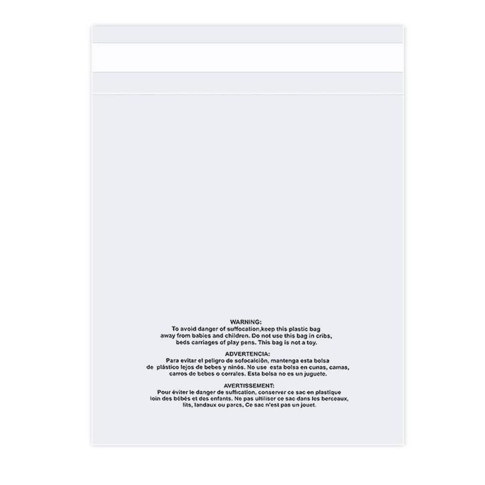8 lbs. 10.1 x 13.1 Clear Poly Bags with Suffocation Warning Resealable Adhesive for Clothing Documents Photos price history on PriceWatchPro