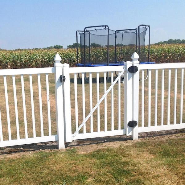 Weatherables 8 ft. W x 4 ft. H Neptune White Vinyl Pool Fence