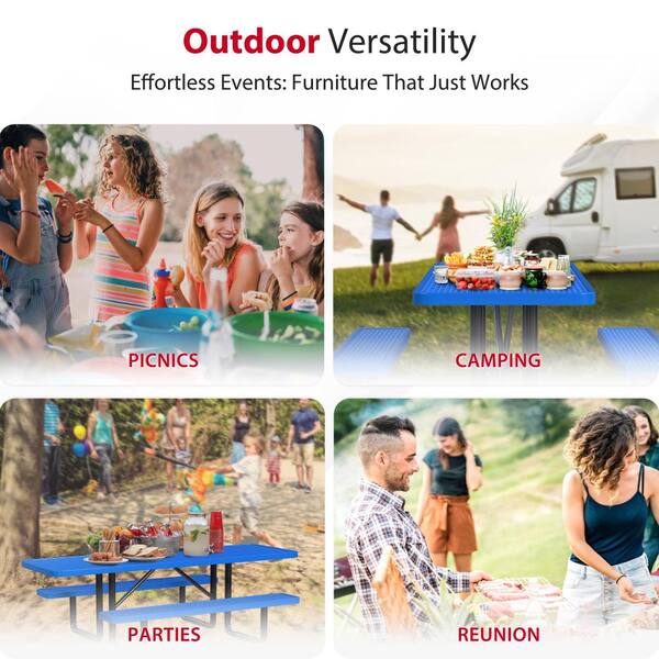 Leisure Craft 8 ft. Rectangle ADA Accessible Portable Outdoor