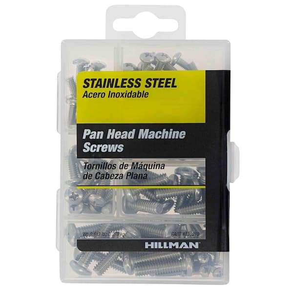 Stainless Steel Pan Head Phillips Machine Screw Assorted Kit (98-Pack)