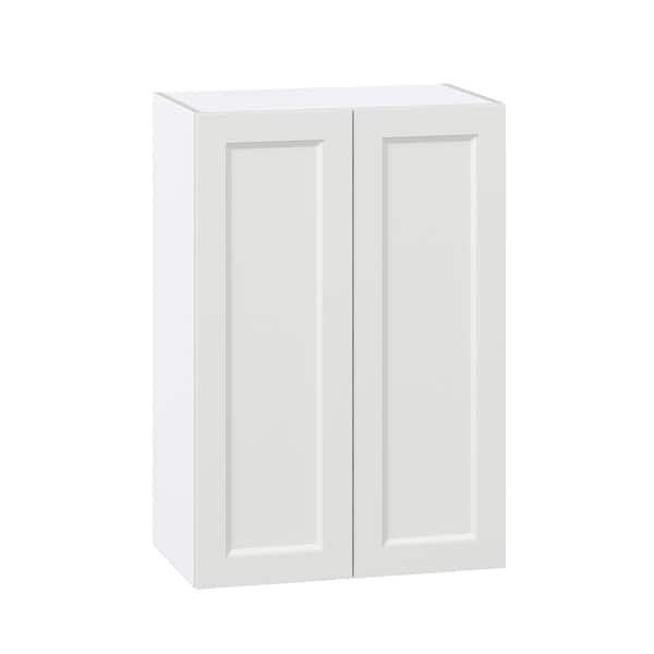 J COLLECTION Alton Painted 24 in. W x 35 in. H x 14 in. D in White Shaker Assembled Wall Kitchen Cabinet with 2 Full High Doors