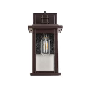 Oil Rubbed Bronze Lantern Hardwired Sconce Sensor Outdoor Sconce, Waterproof Outdoor Sconce,No Bulbs Included
