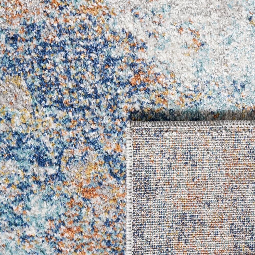 Gray Abstract Stain-Resistant Synthetic Runner Rug, 24" x 4"