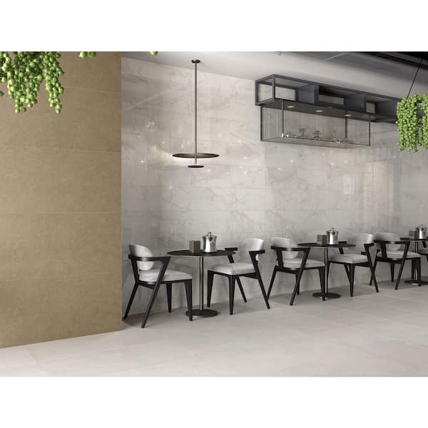Leonardo Luccia 12 in. x 24 in. Polished Porcelain Stone Look Floor and Wall Tile (12 sq. ft./Case)