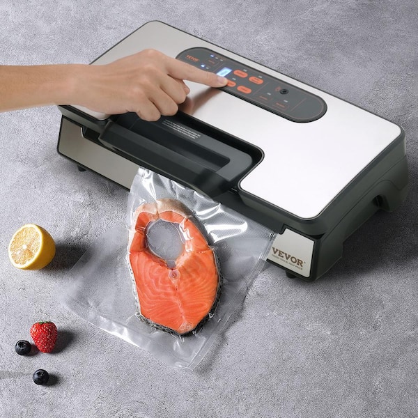 Vacuum Sealer Machine 90 Kpa 130-Watt Powerful Dual Pump and Dual Sealing Dry and Moist Food Vacuum Sealer, Silver